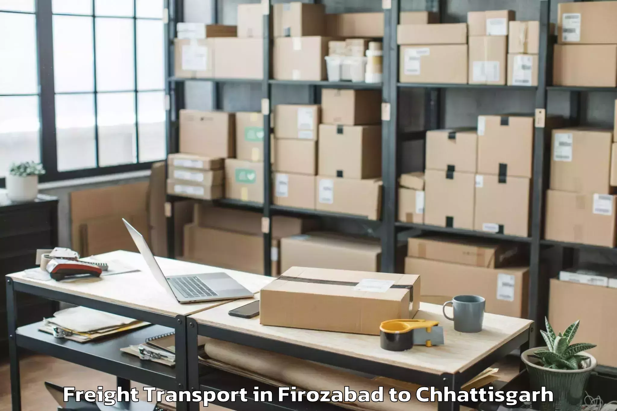 Book Your Firozabad to Sarguja University Ambikapur Freight Transport Today